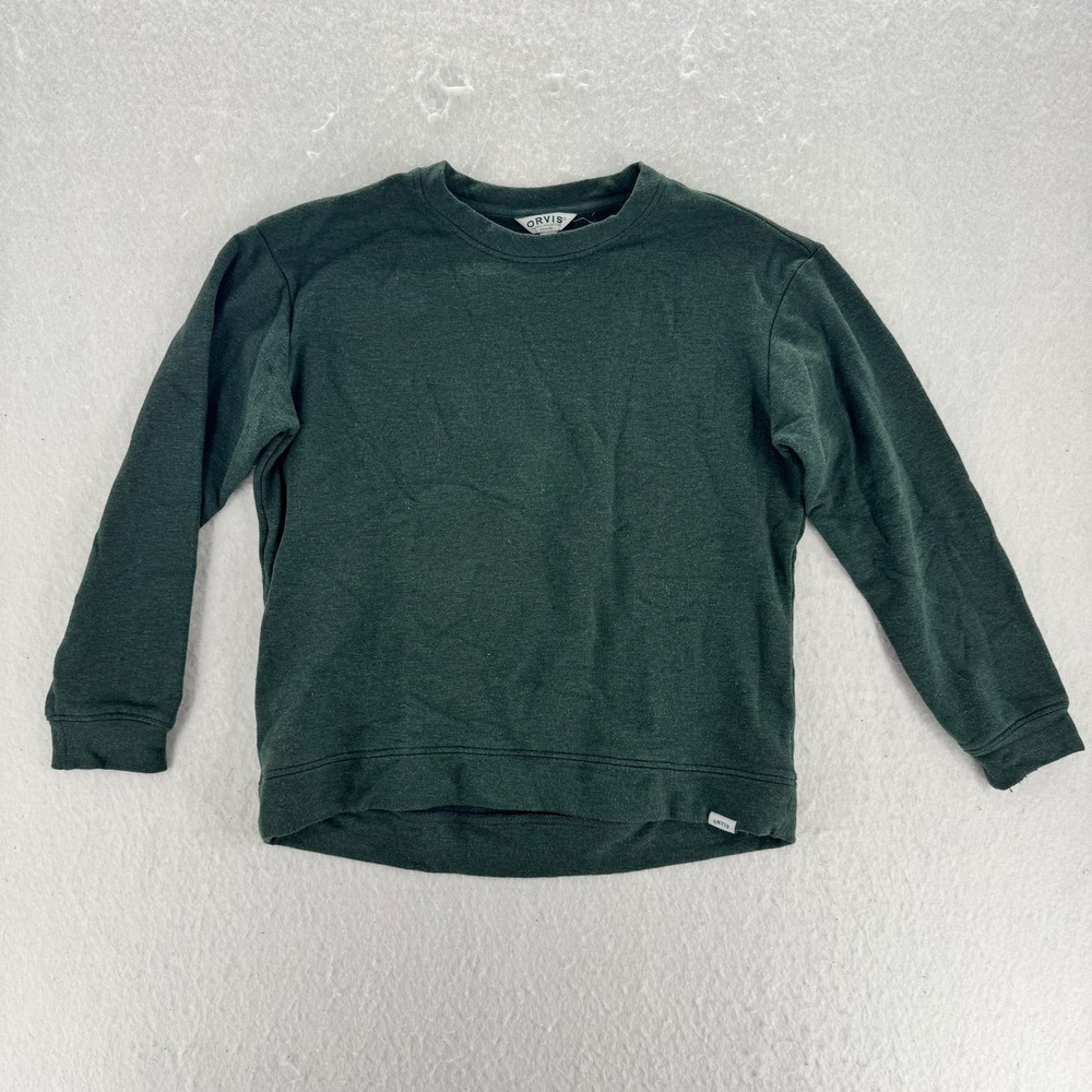 Orvis - Crewneck Sweatshirt Modal Blend - Forest Green - S - Kids